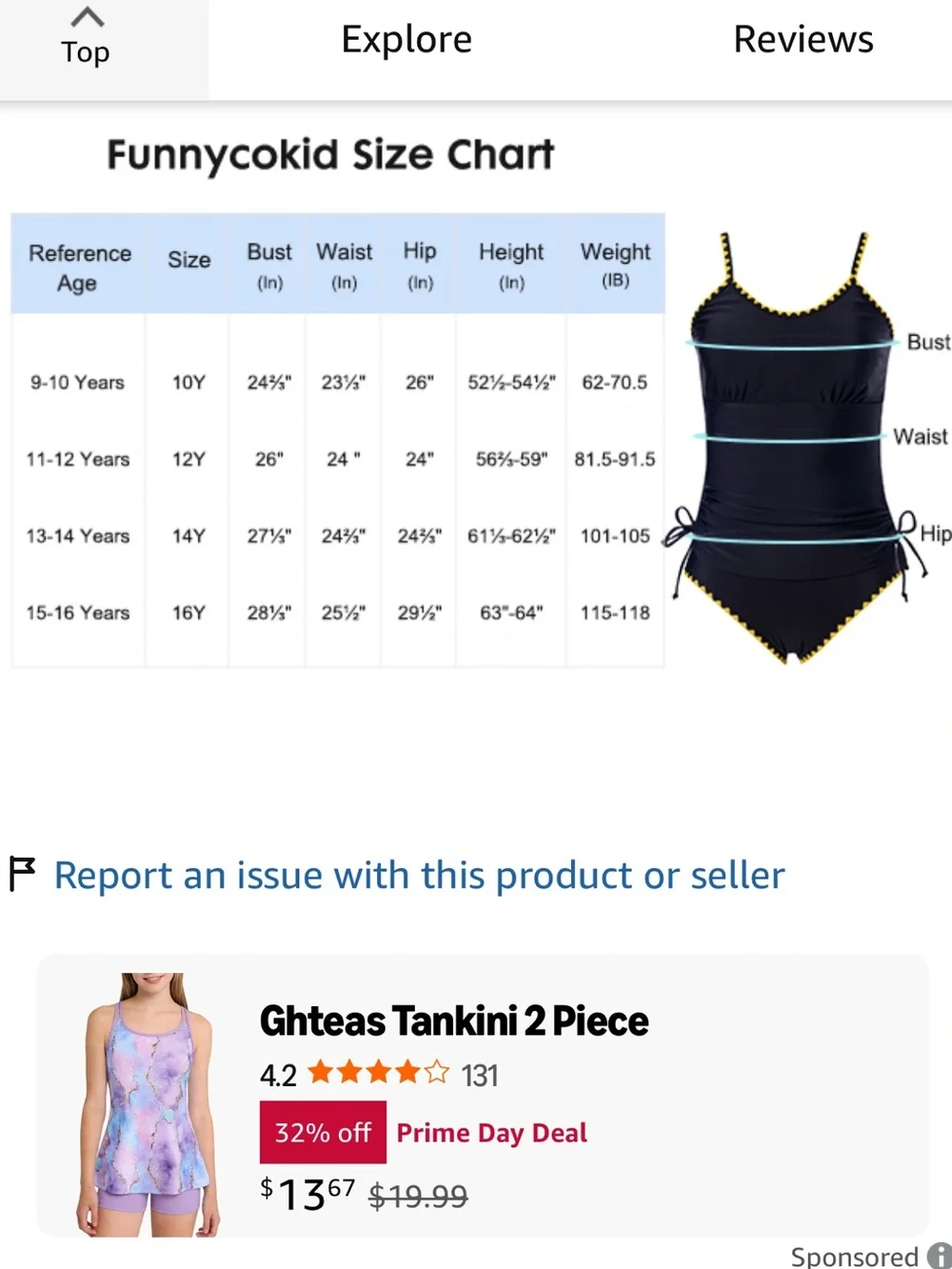 Funnycokid Olive Green Tankini Top with Palm-Print High-Waist Bikini Bottoms new